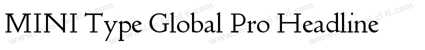MINI Type Global Pro Headline Regul字体转换